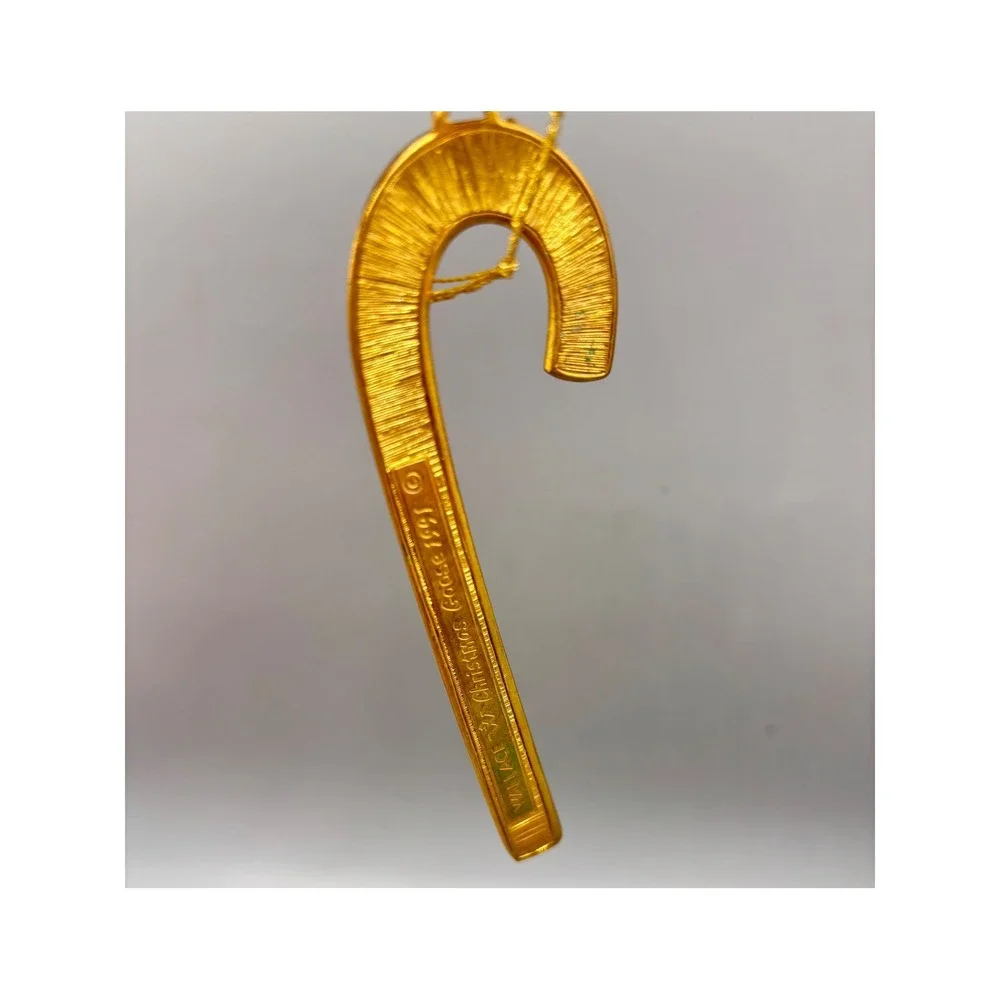 Vtg 1991 Wallace Silversmiths Christmas Goose Candy Cane‎ Ornaments 4 Pc Cottage